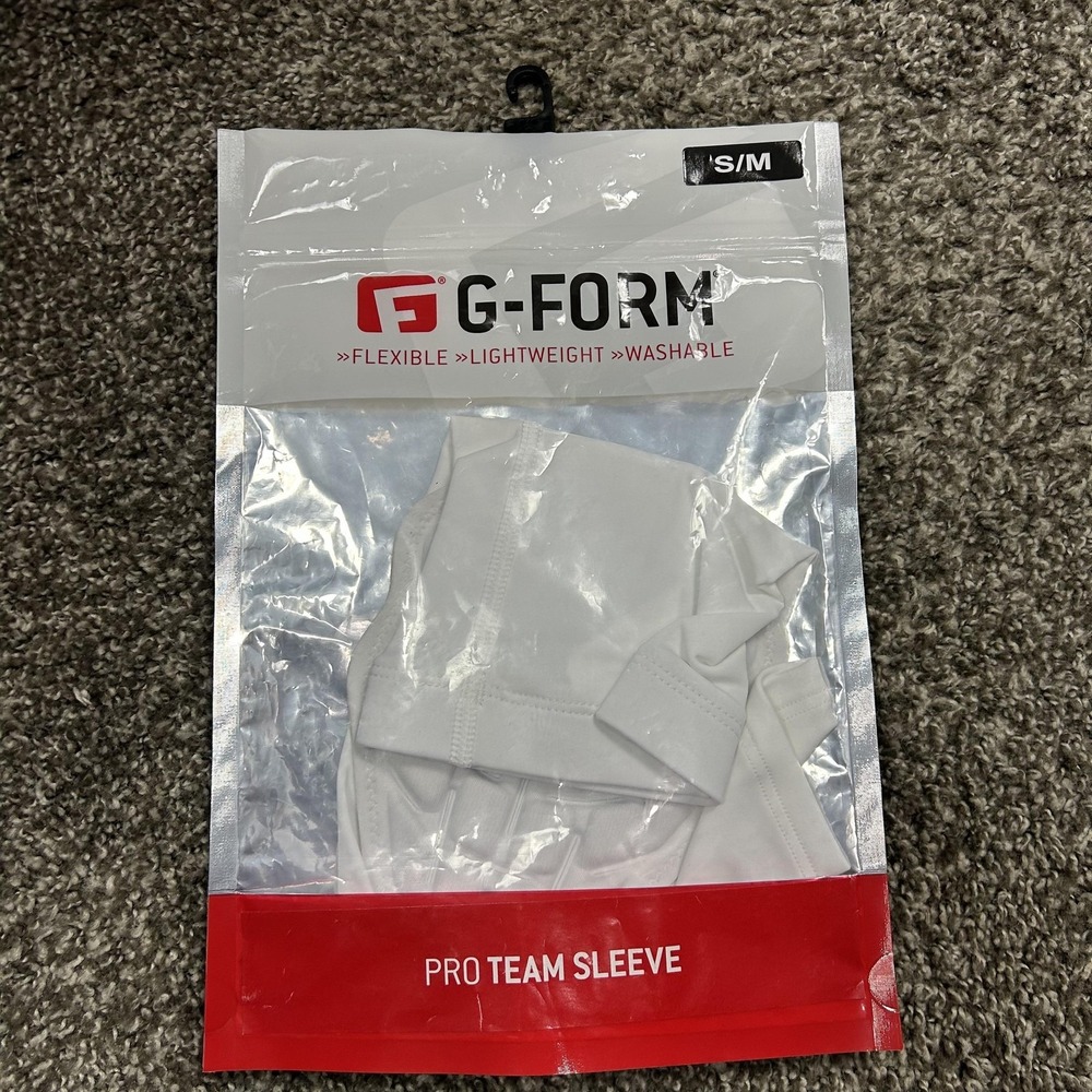 G-Form Pro Team‎ Leg Sleeve Mens Medium White Soccer Nylon Compression Sock S/M